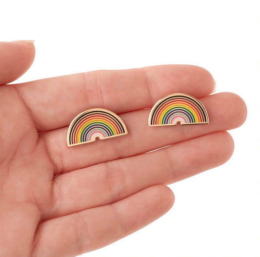 Progression Rainbow - enamel earrings - Erstwilder